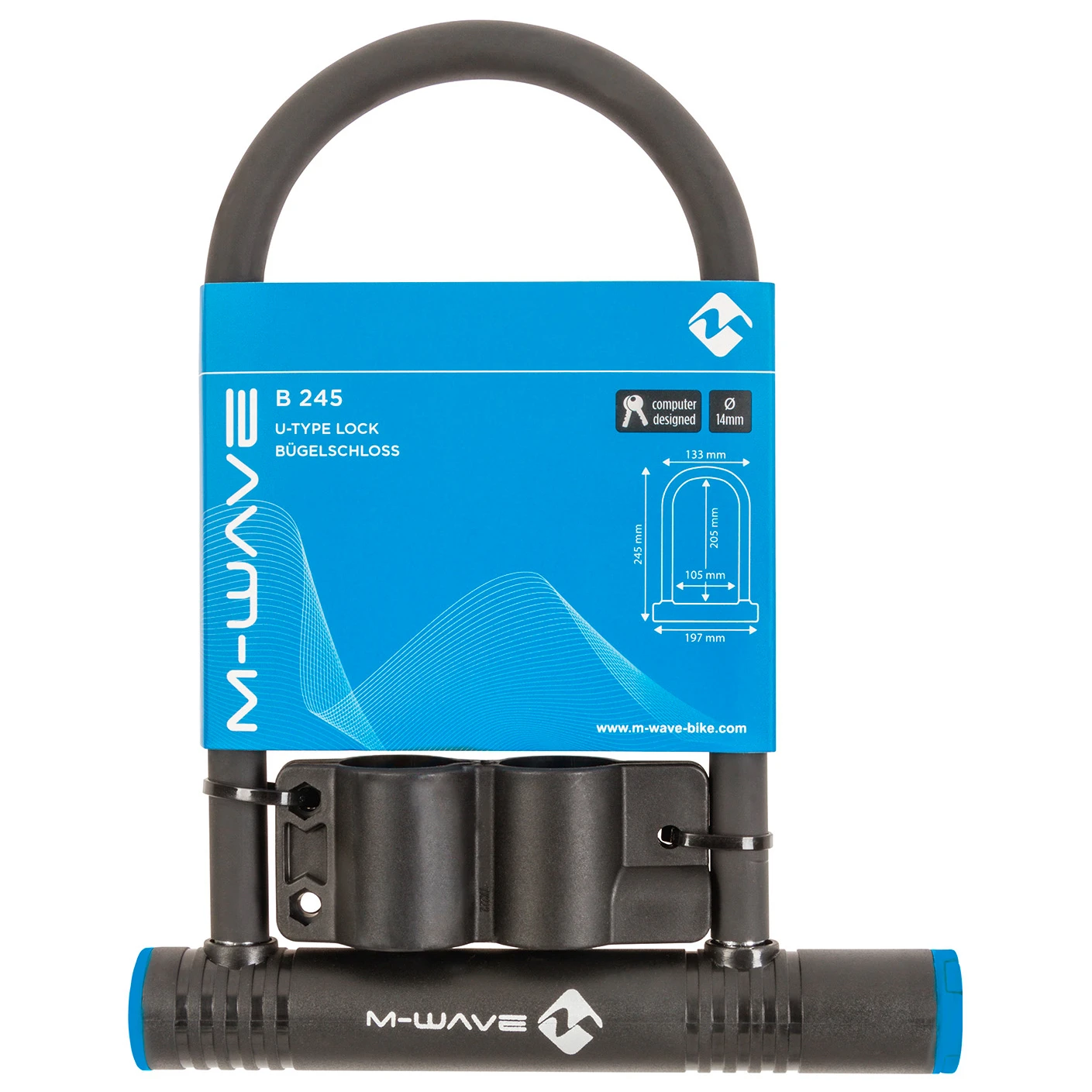 M-Wave Bügelschloss B 245 - Bike Lock - Image 2