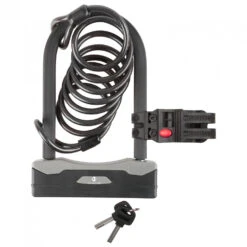 M-Wave Bügelschloss Mit Spiralgabel B & S - Bike Lock