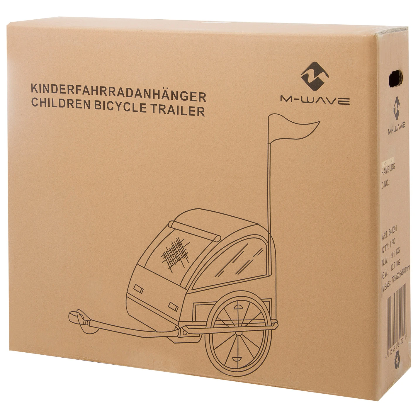 M-Wave Stalwart Kid Easy Light Aluminium Frame - Child Trailer - Image 2